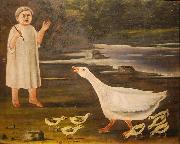 Niko Pirosmanashvili, A girl and a goose with goslings